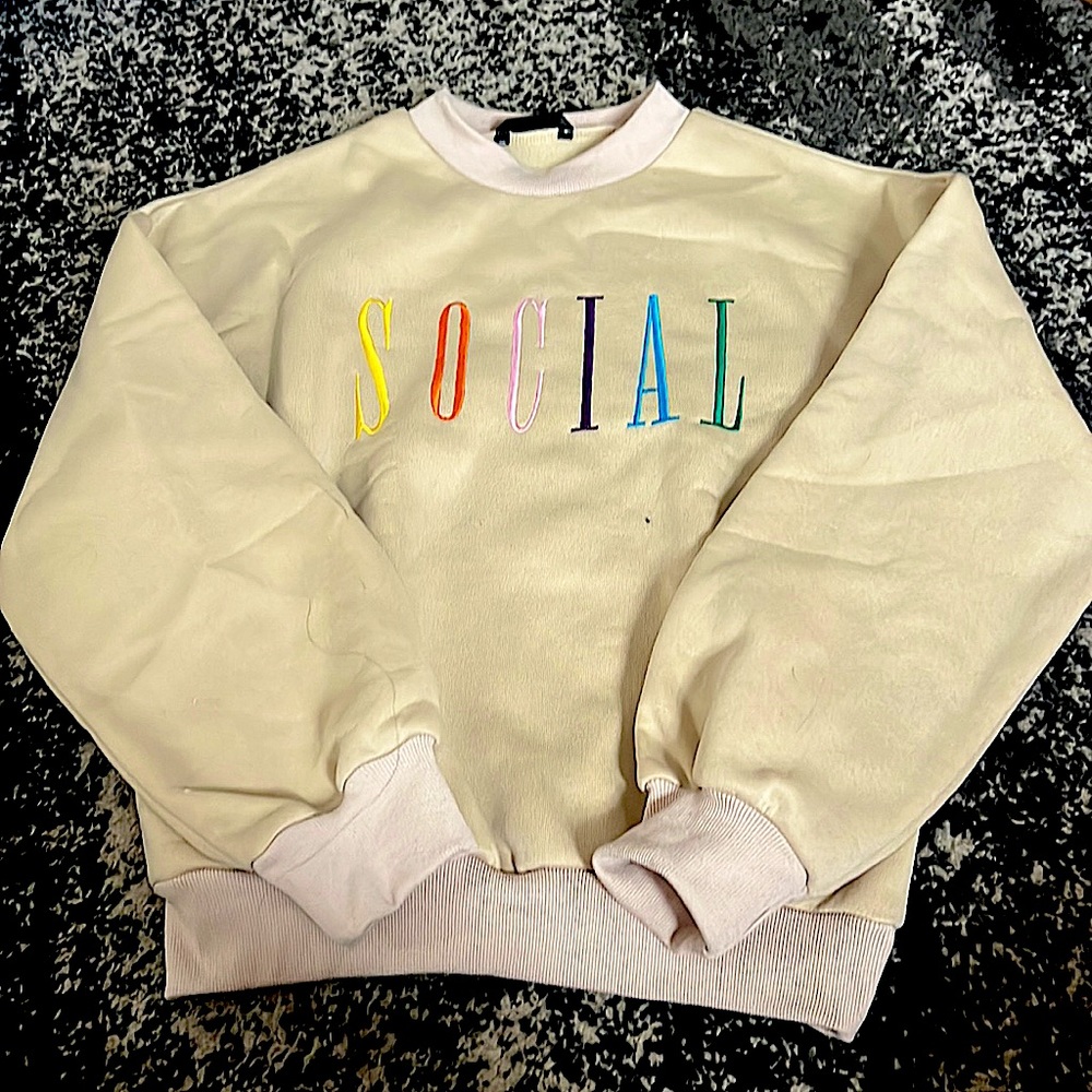 BRAND NEW “Social” Crew Neck Sweater